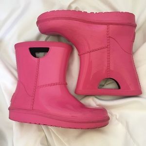 Ugg Rain Boots Kids Rahjee Pink Toddler Size 10
